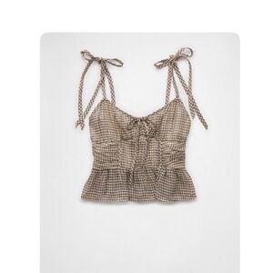 NWOT American Eagle Outfitters Brown Checkered Camisole